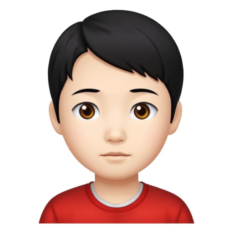 chinese kid with black hair sticker