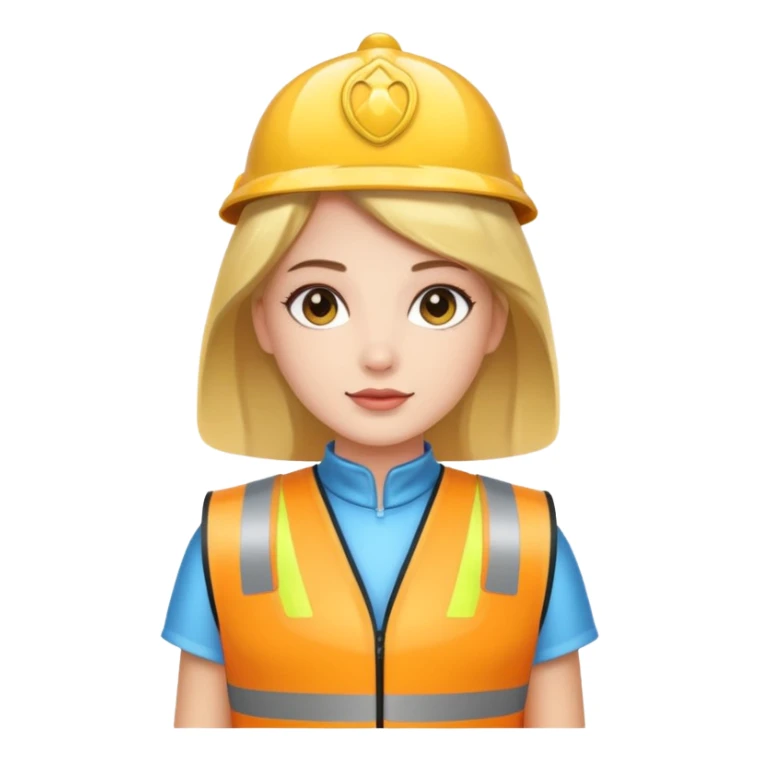 Bell princess wearing reflective vest sticker