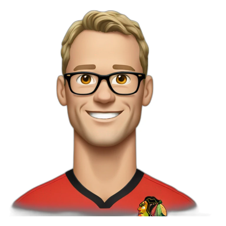 Jonathan Toews wearing glasses as beach bum sticker
