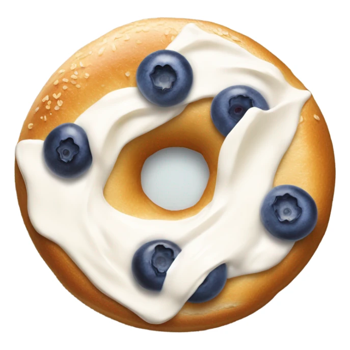 blueberry bagel with cream cheese sticker