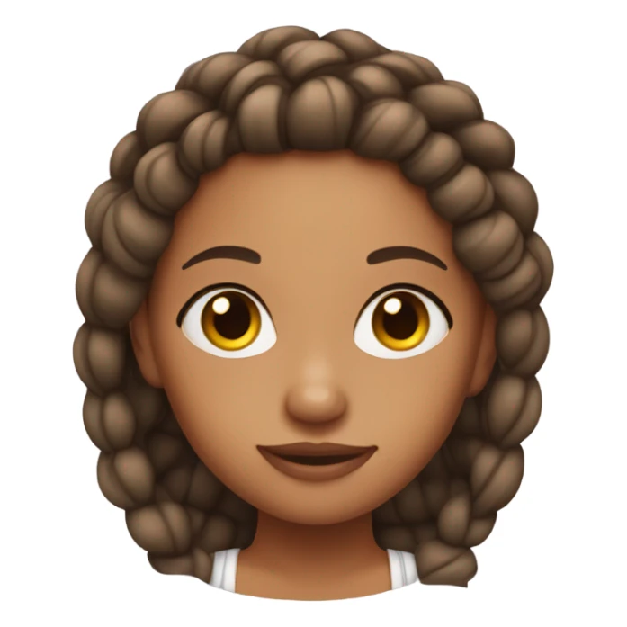 Mixed girl with earing and braids sticker