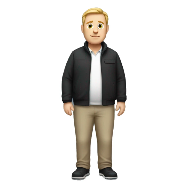 Slightly overweight white man wearing Thrudark clothes from head to toe sticker