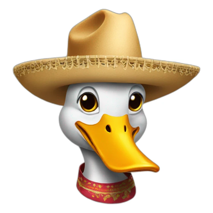 Canard avec un chapeau mexicain sticker