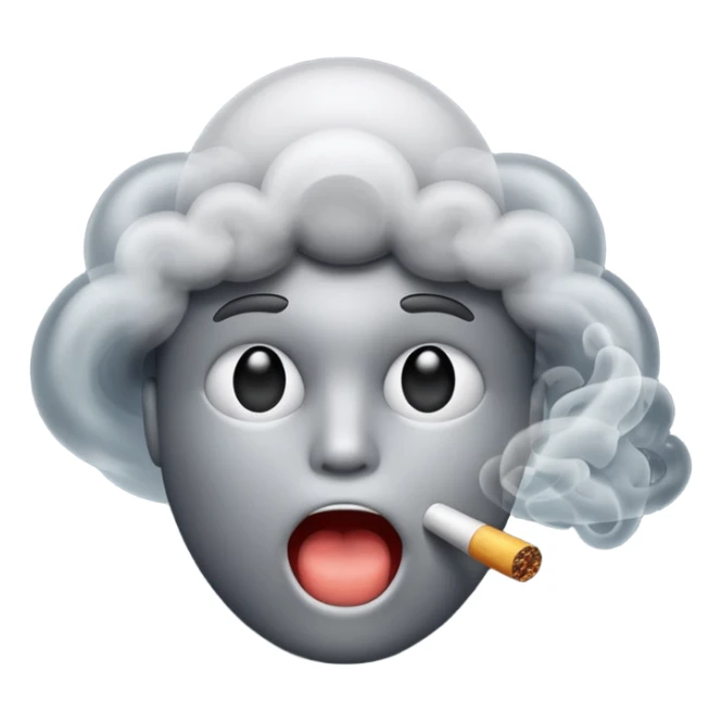 smoke coming from the mouth sticker