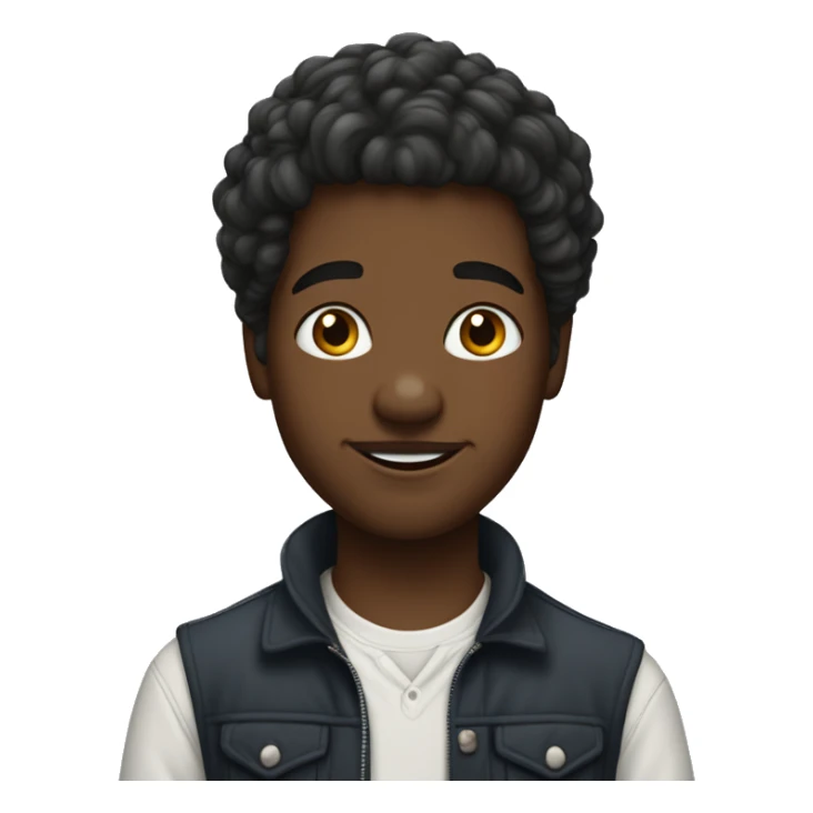 jeune garçon métisse avec beaucoup de cheveux sticker