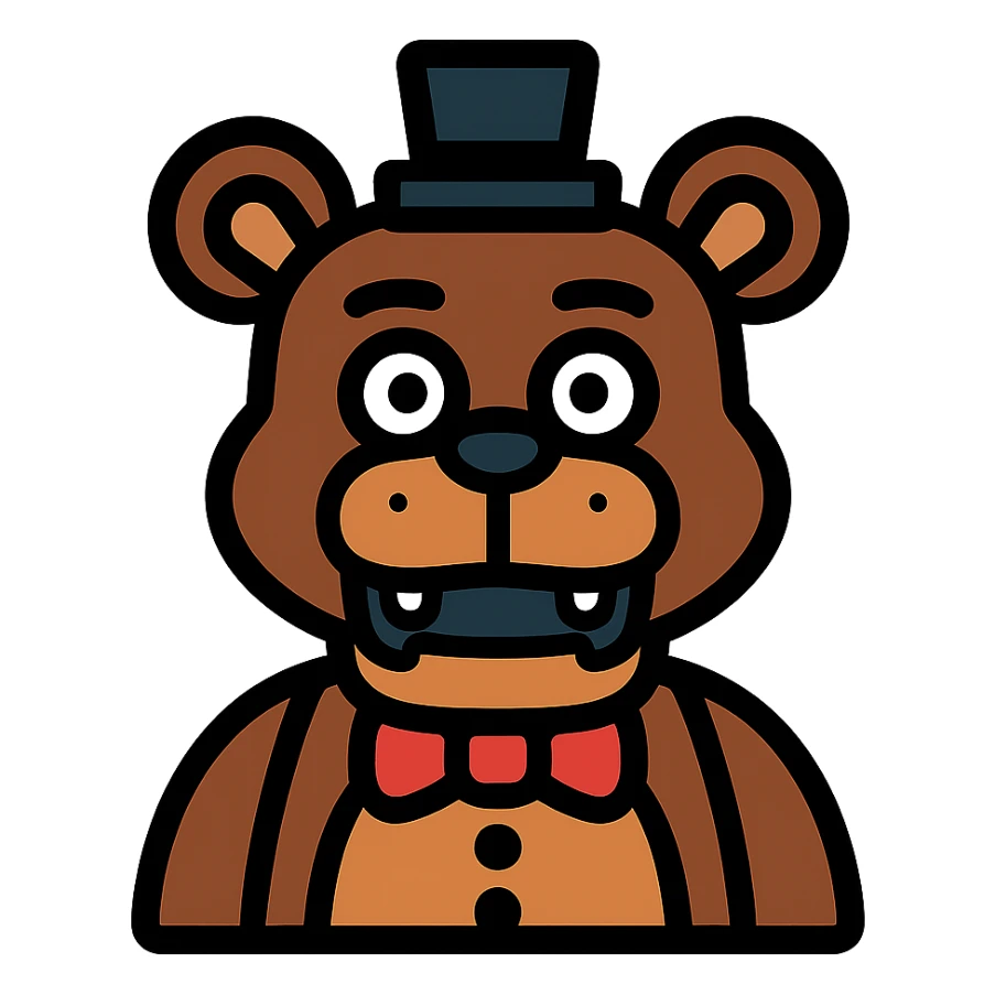 animatronic bear inspired by Five Nights at Freddy's sticker