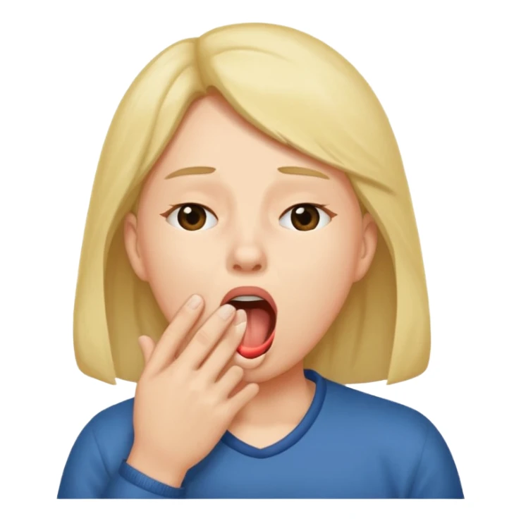 People Yawning with Hand on Mouth, sticker