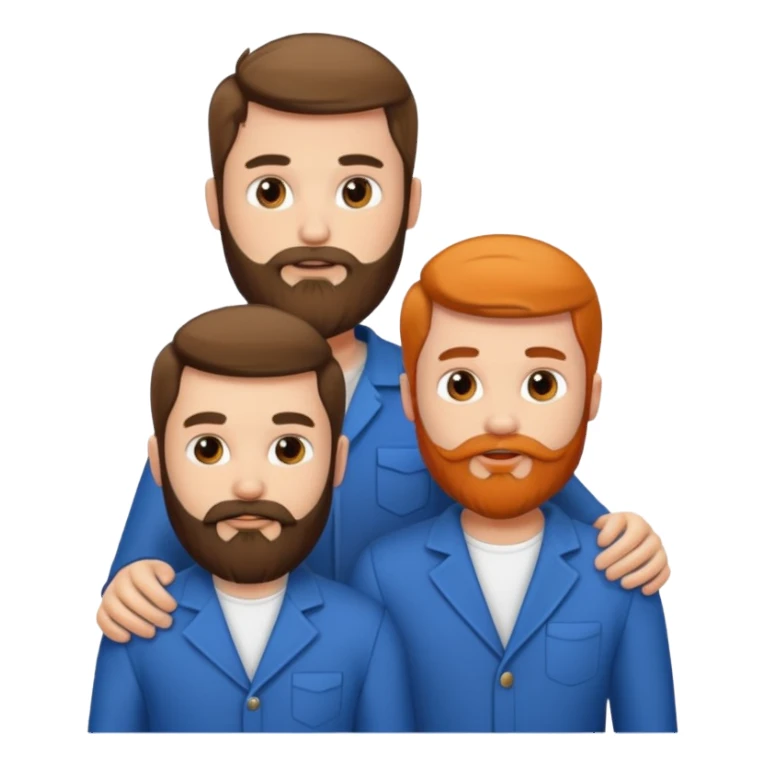 Bearded male couple sticker