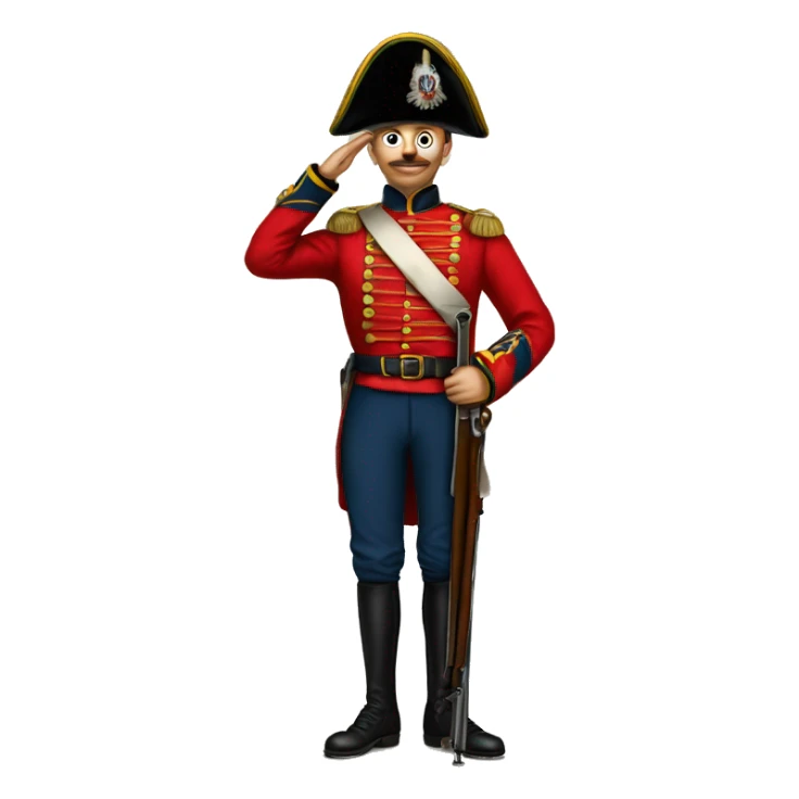 soldier in the Crimean War in full height sticker