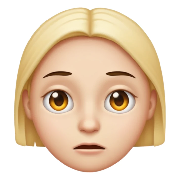 emoji with *NO* eyebrows staring into your soul  sticker