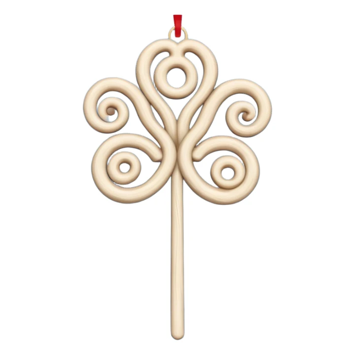 Chichilaki - georgian Christmas decoration from a stick sticker