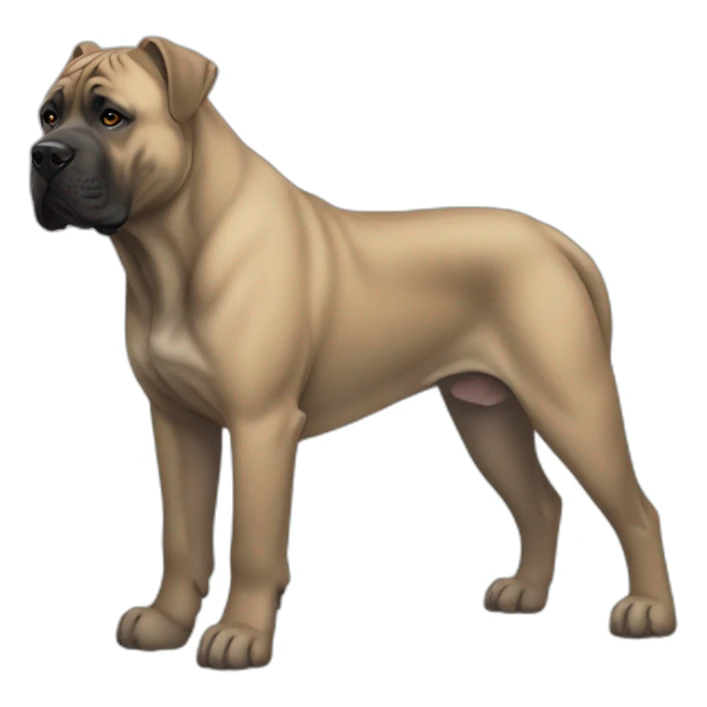dog Cane Corso color fawn full body sticker
