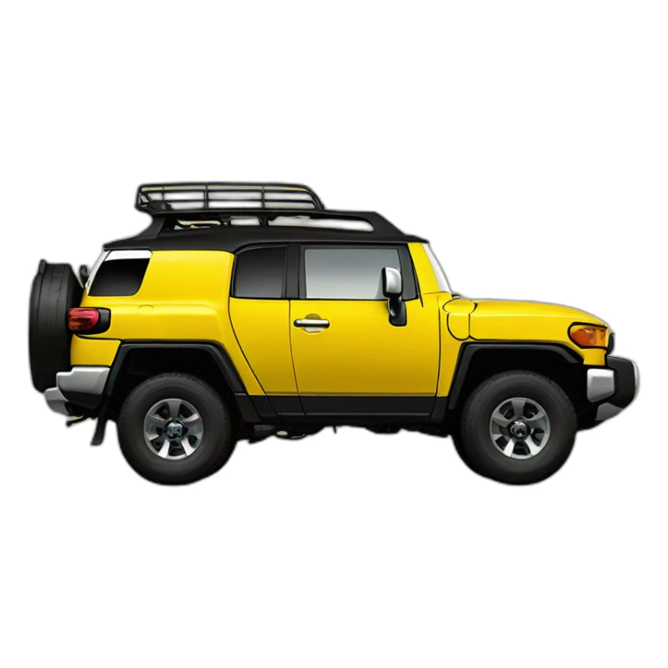 Yellow Toyota FJ Cruiser sticker