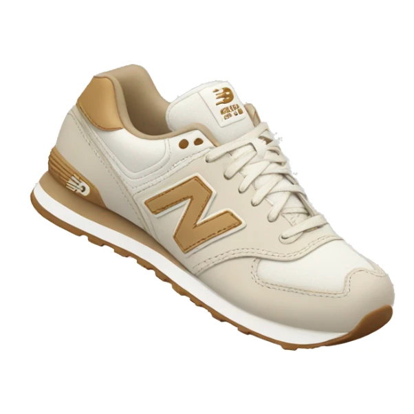 White and beige New Balance shoes sticker