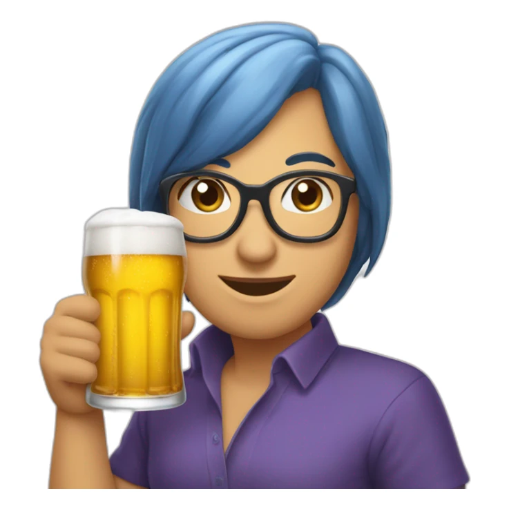 Elenaclaudiacarbunaru boit une biere sticker