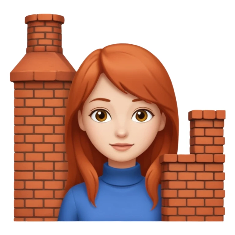 Hot Female near a chimney sticker