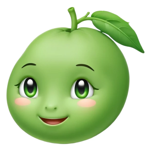 winking cute green pea with airpods sticker