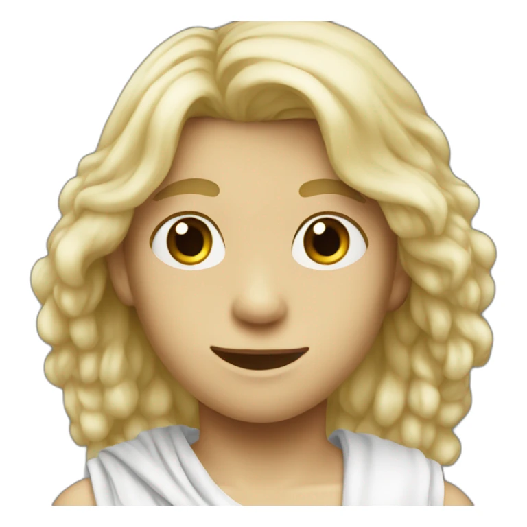 long blond hair boy with white bandanna sticker