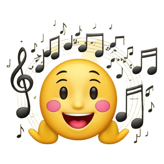 singing emoji sticker