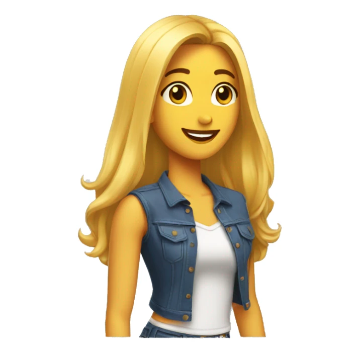 Una chica con un chico hablando sticker