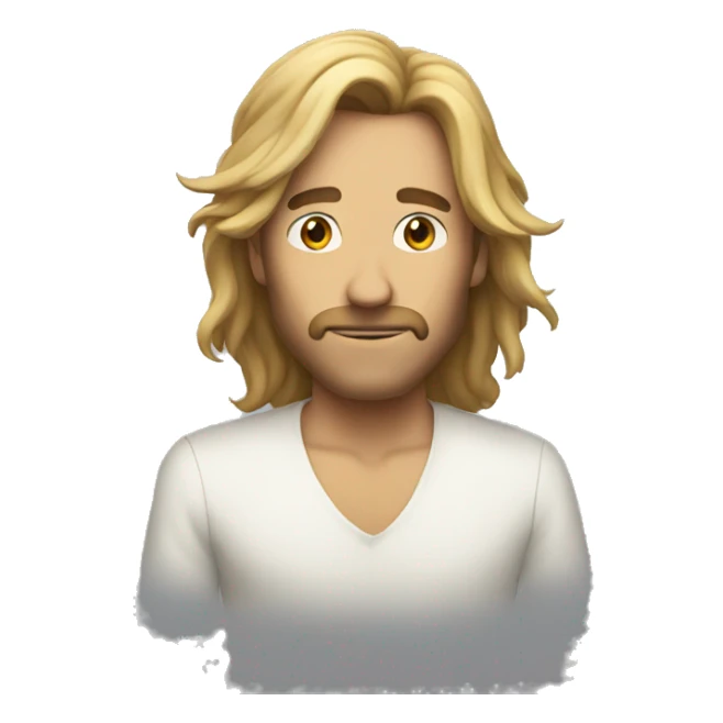 mysterious solo with long hair sticker