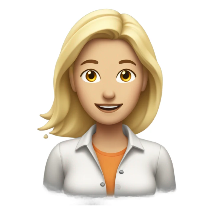 Woman blonde Monday morning  sticker