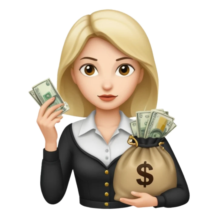 woman thief white shirt sticker