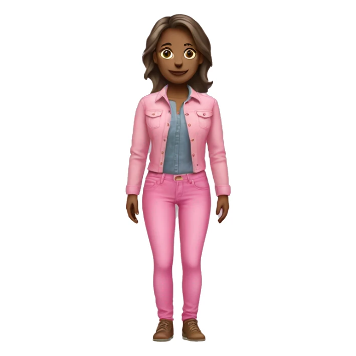 women wearing pink jeans shirt sticker