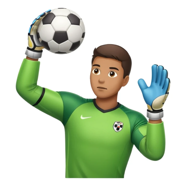 football goalkeeper catching ball sticker