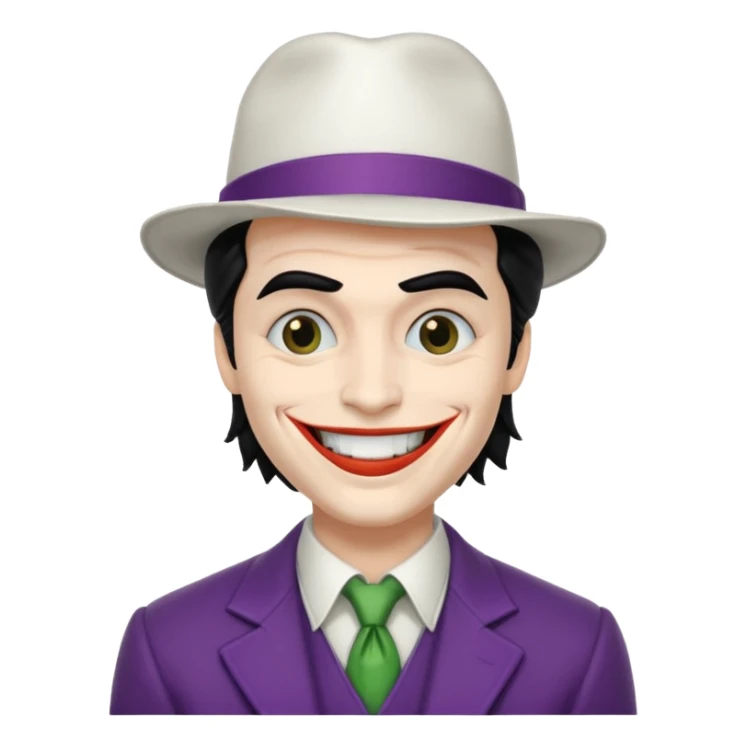 Givee me a joker with white hat and black hair sticker