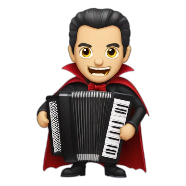 Dracula qui fait de l'accordéon sticker