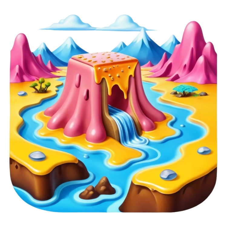 spam land surreal dali style melting landscape sticker