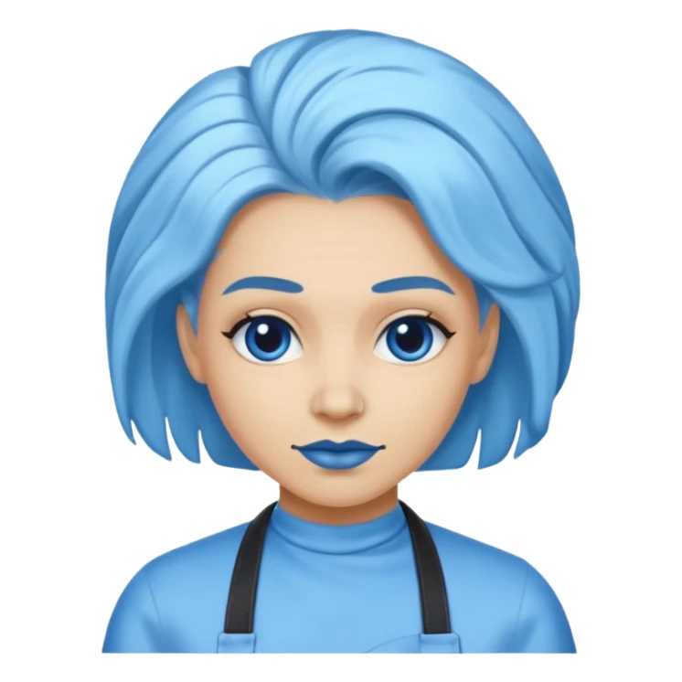 blue mutant hairdresser sticker