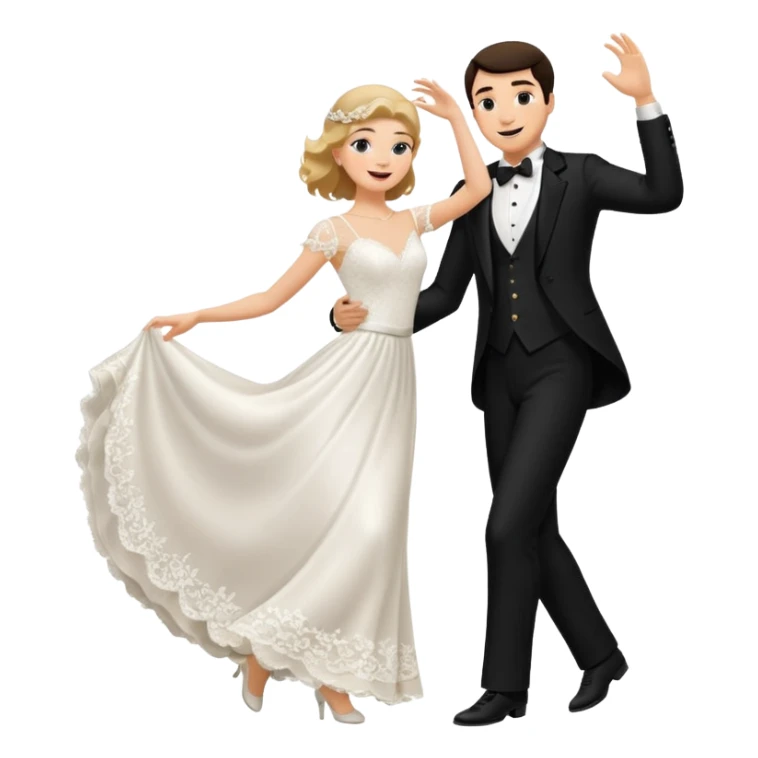 I want a couple dancing in a weeding dress sticker