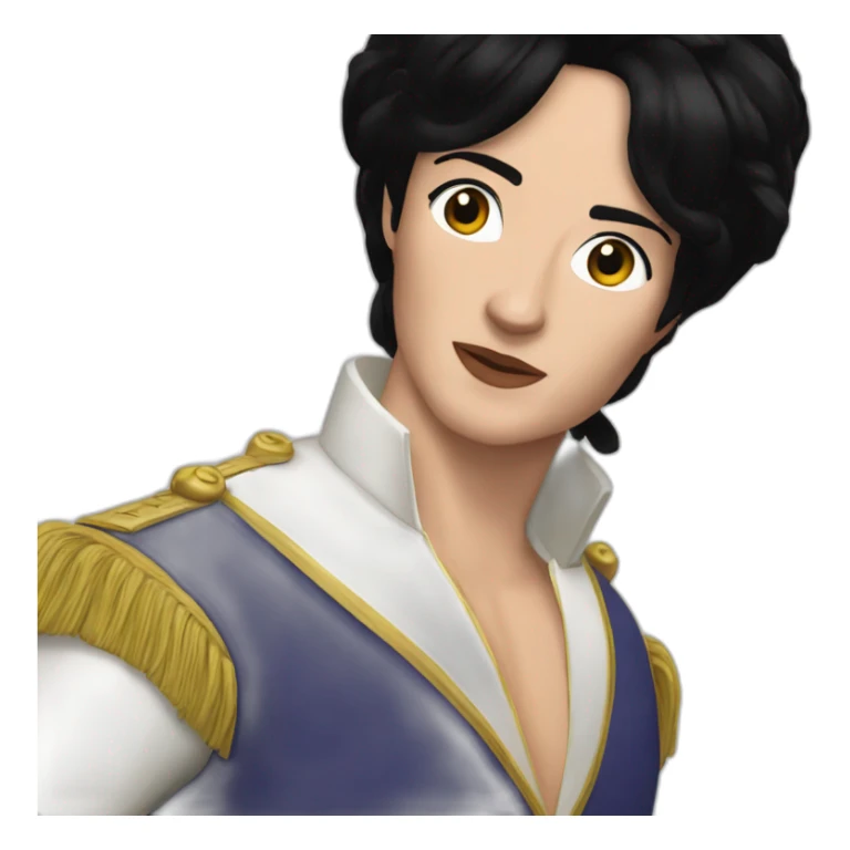 There is nothi Gwen can do Napoleon meme with black hair sticker