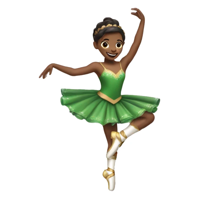 A dancer doing a pirouette in elf shoes for Christmas sticker