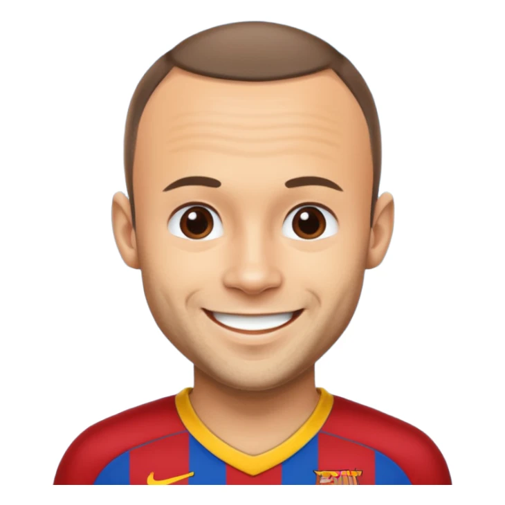 Iniesta football player sticker