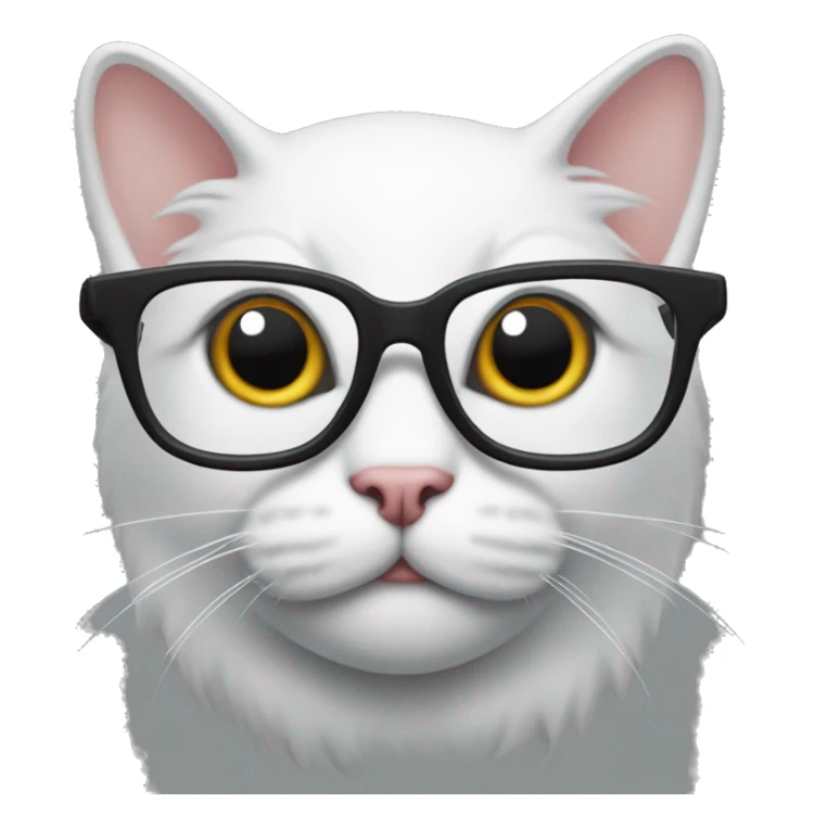 cat emoji wearing glasses sticking it’s tonge out sticker