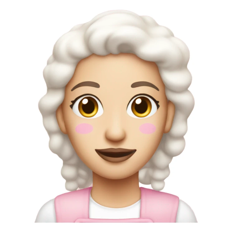 pastel pink and white bakery make up sticker