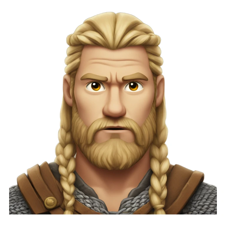 Viking photorealistic serious sticker