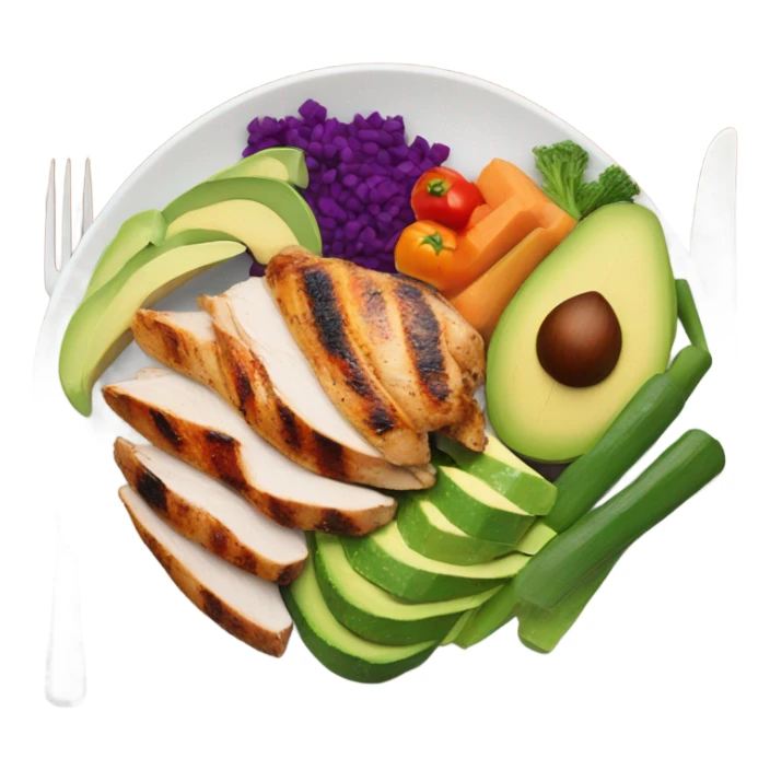 🥗 Balanced Meal – A colorful plate with a balanced meal sticker