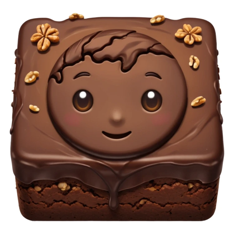 A chocolaty walnut brownie sticker