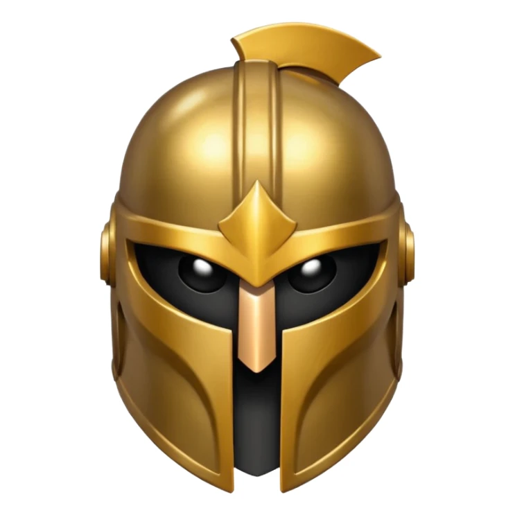 Gold spartan helmet the face is blacked out white eyes  sticker