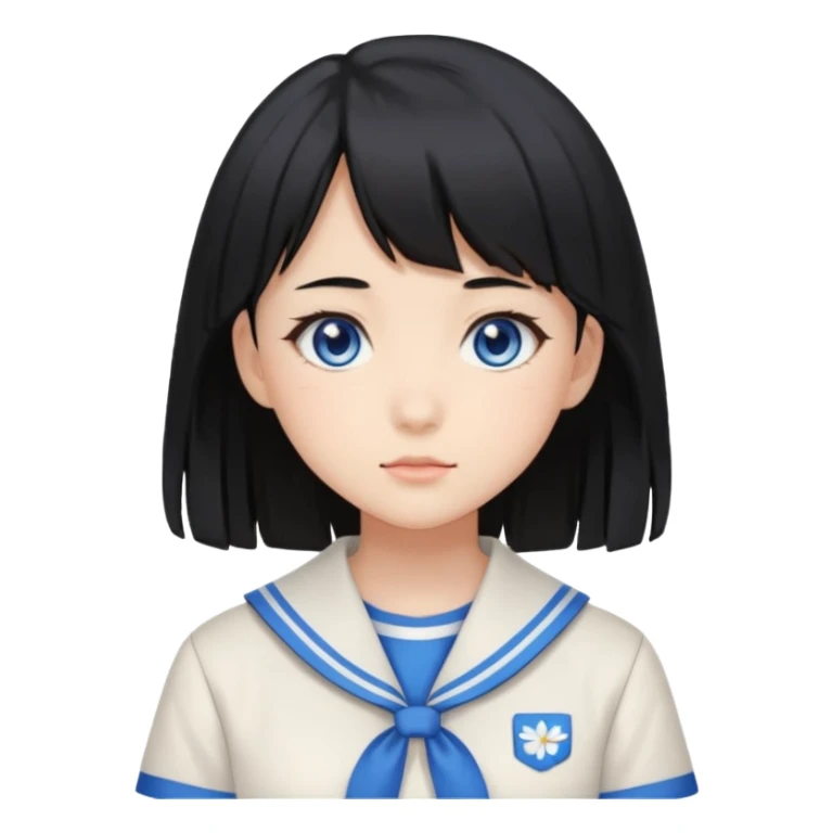 Anime girl named lili chan  with Seifuku sticker