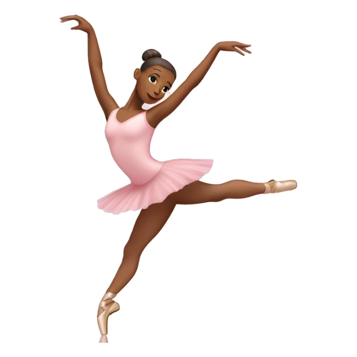 ballerina wearing pink doing an arabesque on pointe sticker