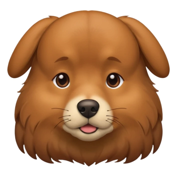 Brown Dog looking away with eyes closed sticker