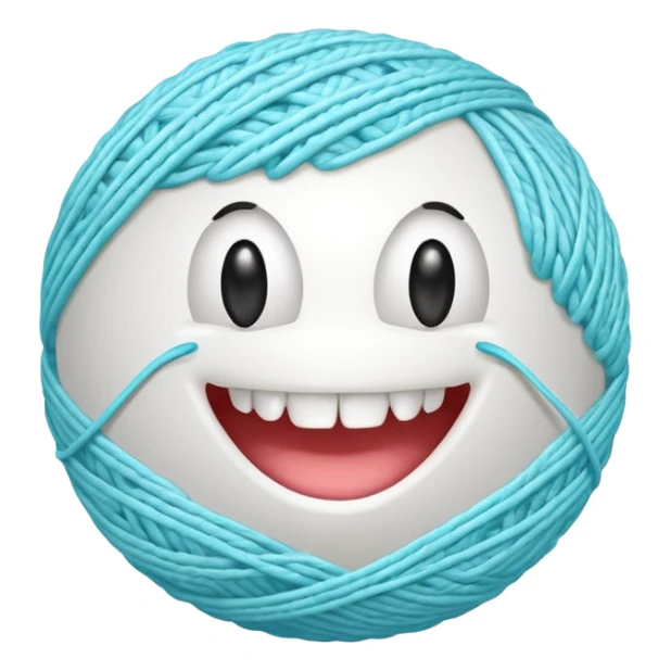 A ball of dental floss  sticker