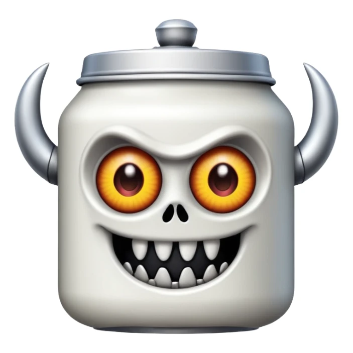 Crea un emoji de una lata de monster blanca sticker