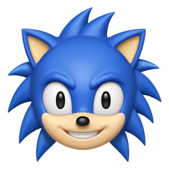 Sonic emoji well made like the original one without any mistakes sticker