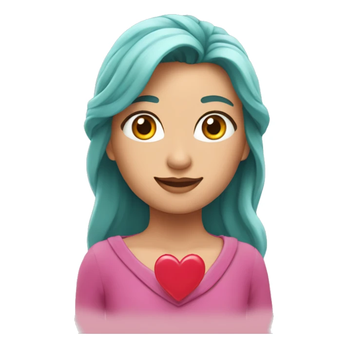 El nombre aurora dentro de un corazón rosa sticker